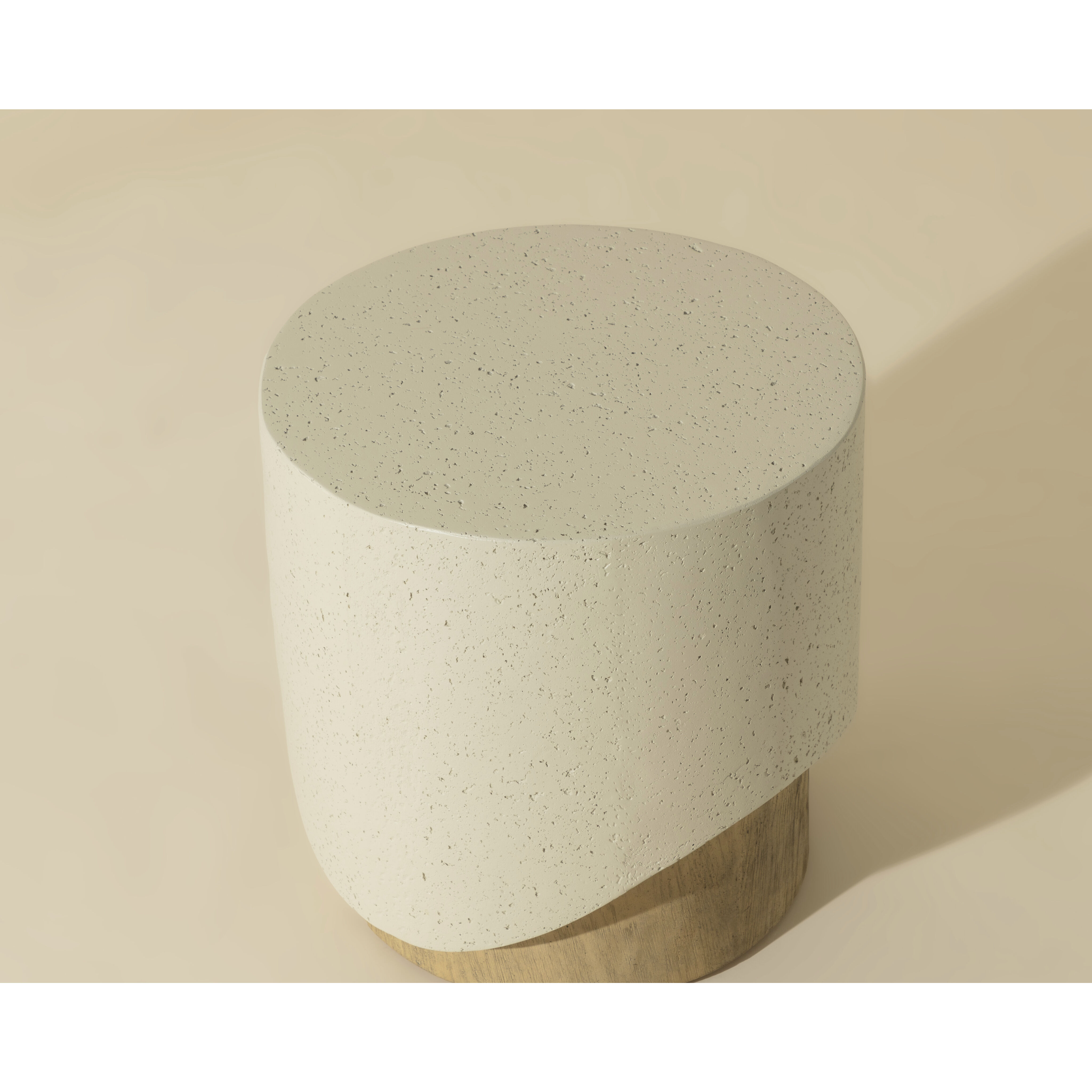 Patras 20 X 19.75 inch Cream / Light Brown Outdoor End Table